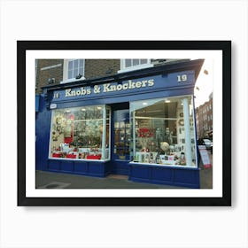 Knobs & Knockers Of Nassau Street, Dublin, Ireland Art Print