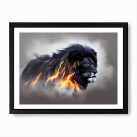 Fire Lion 1 Art Print