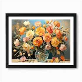 Roses In A Vase 2 Art Print