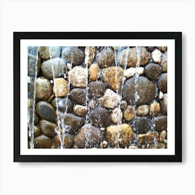 Waterfalls On Stones By Binod Dawadi Art Print