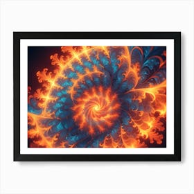 Abstract Image Of A Swirling, Intricate Pattern With A Central, Glowing Core 2 Art Print