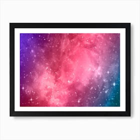 Shining Clouds Galaxy Space Background Art Print