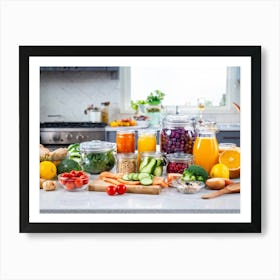 Healthy Food In The Kitchen 1 Art Print