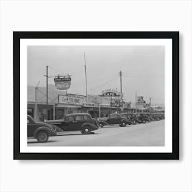 Main Street Of Crane, Texas By Russell Lee Art Print