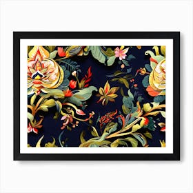 Floral Wallpaper 1 Art Print