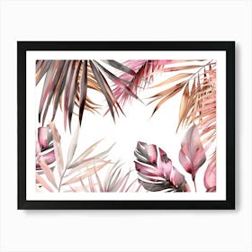 Watercolor Tropical Leaves 13 Art Print