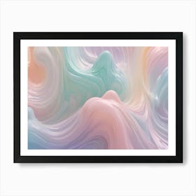 Abstract Image Of A Colorful, Swirling Liquid Art Print