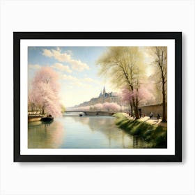 Spring Morning On The Seine 1 Art Print