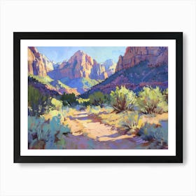 Western Sunset Landscapes Zion National Park Utah 2 Art Print