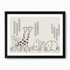 Black And White Jungle Art Print