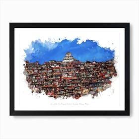 Larung Gar Five Sciences Buddhist Academy, Sichuan, China Art Print