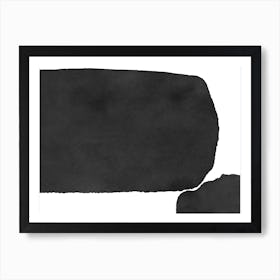 Minimal Black And White Abstract 02 Art Print