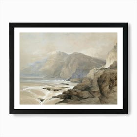 Vintage Painting Cliffs Of San Juan Art Print