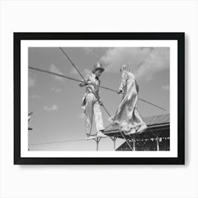 Tightrope Performers At 4 H Club Fair, Cimarron, Kansas By Russell Lee Art Print