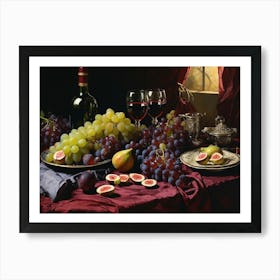 Figs And Grapes 1 Art Print