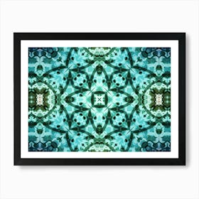 Modern Art Sky Blue Pattern 1 Art Print