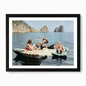 Three Women Spaghetti on Floatie Art Print