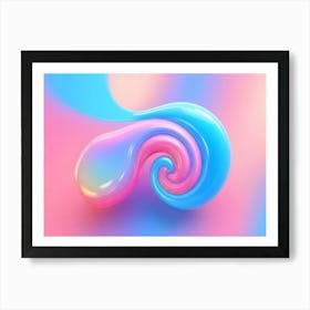 Swirling Liquid Art Print
