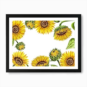 Sunflowers Frame Art Print