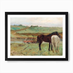 Horse In A Meadow,  Edgar Degas Art Print