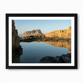 Rocks and their reflection in the Mediterranean Art Print