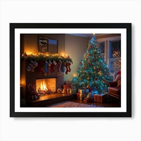 Christmas Tree In The Living Room 144 Art Print