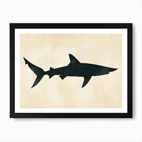 Thresher Shark Silhouette 3 Art Print