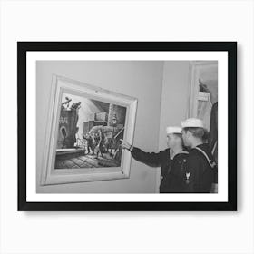 Sailors Looking At Paintings By Thomas Benton At The Fine Arts Building, This Is A Part Of The Long Voyage Home Exhibi Art Print