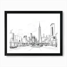 New York City Sketch Art Print