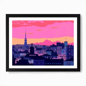 Zagreb Skyline Art Print