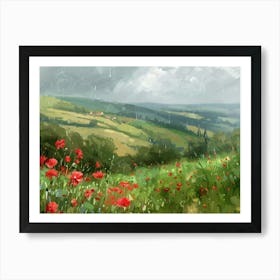 Poppies In The Rain 2 Art Print