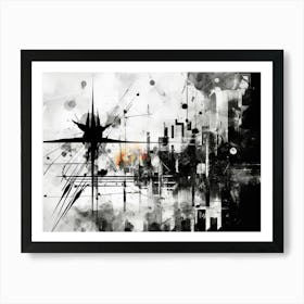 Dreams Abstract Black And White 1 Art Print