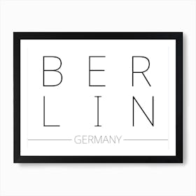 Berlin Germany Typography City Country Word Art Print