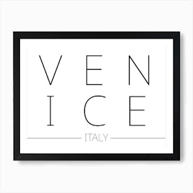 Venice Italy Typography City Country Word Art Print