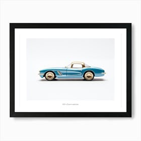 Toy Car 55 Corvette Blue Poster Art Print