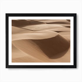 Sand Dunes And His Shadow Art Print