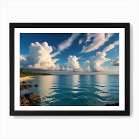 Sunrise Over The Ocean Art Print