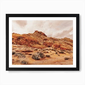 Red Rock Desert Mountain Art Print