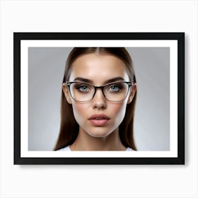 Young Woman With Glasses Art Print