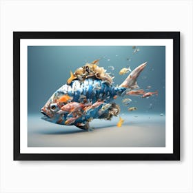 Plastic Ocean Mutation, Fish Art Print