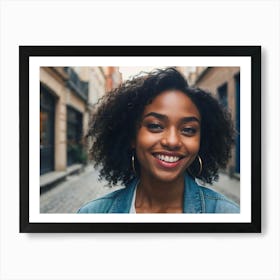 Portrait Of Young African American Woman Art Print