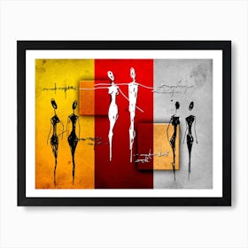 Tribal African Art Illustration In Painting Style 267 Art Print