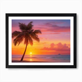 Sunset At The Beach Art Print