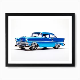 Toy Car 55 Chevy Bel Air Gasser Blue Art Print
