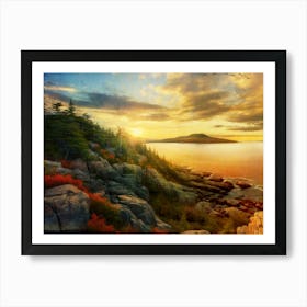 Sunset On The Coast Art Print