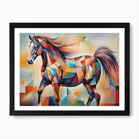 Abstract Horse Painting 1 Art Print