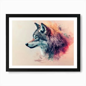 Wolf Animal Abstract Art Print