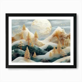 Snowy Mountains 1 Art Print