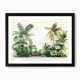 Tropical Palm Trees Art Print