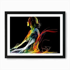 Meditating Woman Art Print